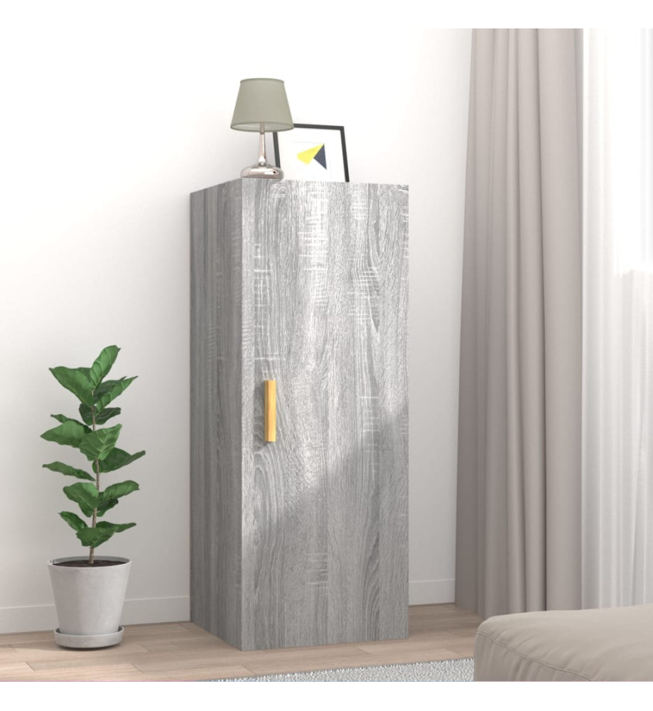 Armoire murale Sonoma gris 34,5x34x90 cm Bois d'ingénierie