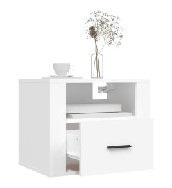 Tables de chevet murales 2 pcs Blanc 50x36x40 cm