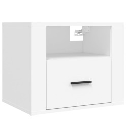 Tables de chevet murales 2 pcs Blanc 50x36x40 cm