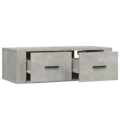 Meuble TV suspendu Gris béton 80x36x25 cm Bois d'ingénierie