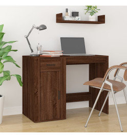 Bureau Chêne marron 100x49x75 cm Bois d'ingénierie