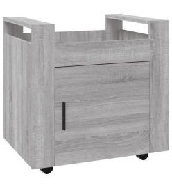 Chariot de bureau Sonoma gris 60x45x60 cm Bois d'ingénierie