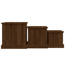 Tables gigognes 3 pcs chêne marron bois d'ingénierie