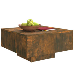 Table basse Chêne fumé 60x60x31,5 cm Bois d'ingénierie