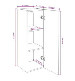 Meubles TV 2 pcs Chêne marron 30,5x30x90 cm Bois d'ingénierie