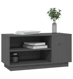 Meuble TV Gris 80x35x40,5 cm Bois de pin massif