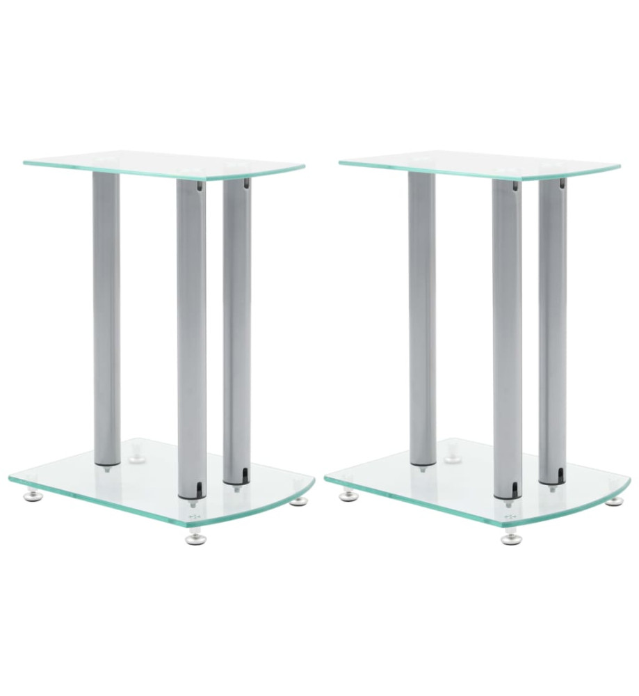 Lot de 2 reposes enceintes en aluminium