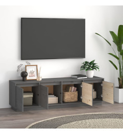 Meuble TV Gris 156x37x45 cm Bois de pin massif