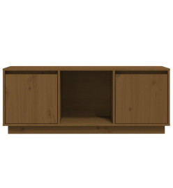 Meuble TV Marron miel 110,5x35x44 cm Bois de pin massif