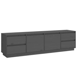 Meuble TV Gris 176x37x47,5 cm Bois de pin massif