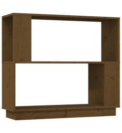 Bibliothèque/Cloison Marron miel 80x25x70 cm Bois massif