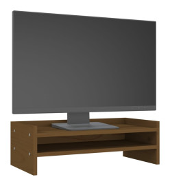 Support de moniteur Marron miel 50x24x16 cm Bois de pin solide