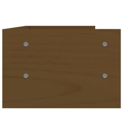 Support de moniteur Marron miel 50x24x16 cm Bois de pin solide