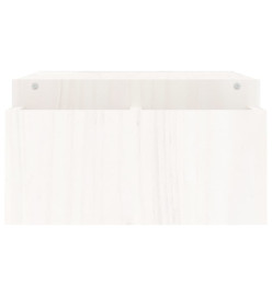 Support de moniteur Blanc 100x27,5x15 cm Bois de pin solide