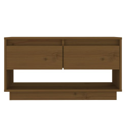 Meuble TV Marron miel 74x34x40 cm Bois de pin massif