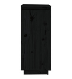 Armoire à chaussures Noir 35x35x80 cm Bois de pin massif