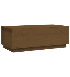 Table basse Marron miel 100x50x35 cm Bois massif de pin