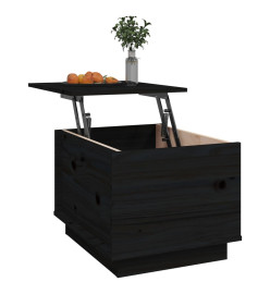 Table basse Noir 40x50x35 cm Bois massif de pin