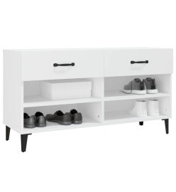 Armoire à chaussures Blanc 102x35x55 cm Bois d'ingénierie