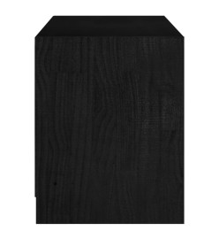 Meuble TV Noir 104x33x41 cm Bois de pin massif