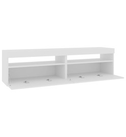 Meubles TV 2 pcs avec lumières LED Blanc brillant 75x35x40 cm