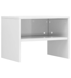 2 pcs Tables de chevet Blanc brillant 40 x 30 x 30 cm Aggloméré