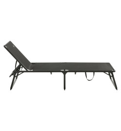 Travellife Chaise longue de camping Como gris mélangé