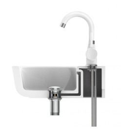 EISL Mitigeur de lavabo FUTURA blanc-chrome