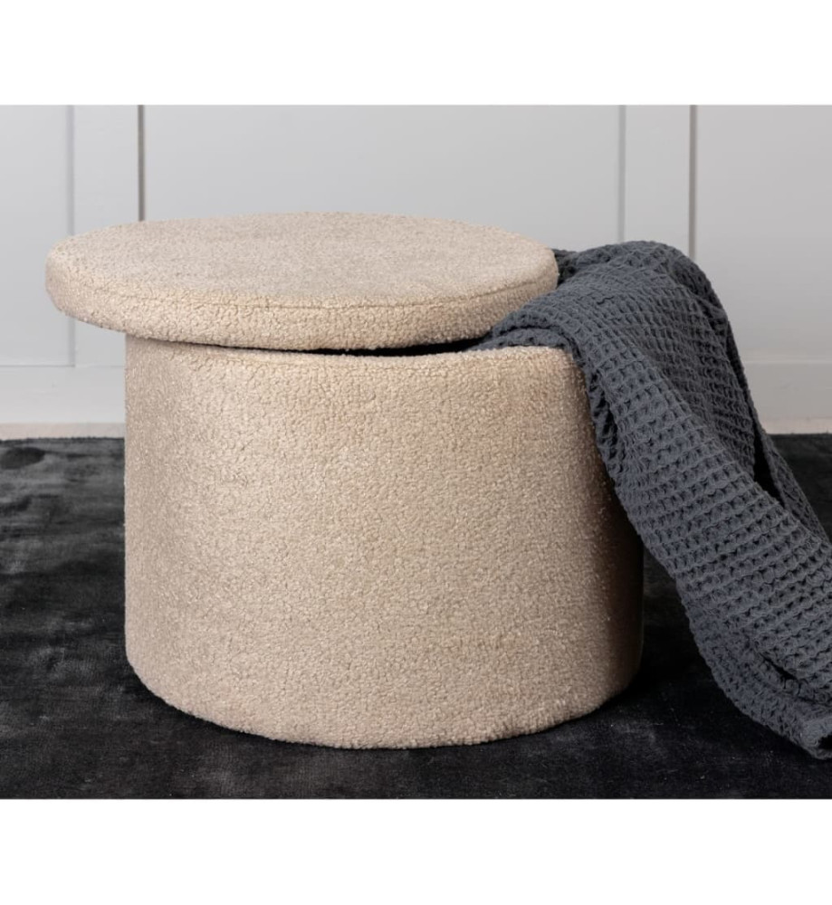 Venture Home Pouf Dunken 51x51x43 cm Teddy Beige