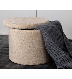 Venture Home Pouf Dunken 51x51x43 cm Teddy Beige