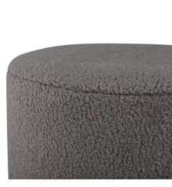 Venture Home Pouf Benji 35x35x42,5 cm Teddy Noir et grège