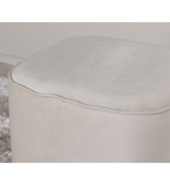 Venture Home Pouf Piff 44x44x41 cm Velours Blanc