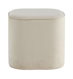 Venture Home Pouf Piff 44x44x41 cm Velours Blanc