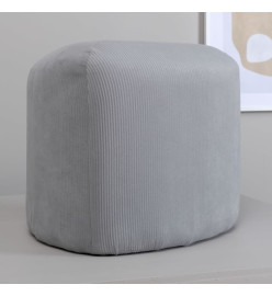 Venture Home Pouf Peg 46x46x41 cm Velours côtelé Gris