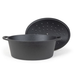 Livoo Casserole Ovale 34 cm 7 L Noir