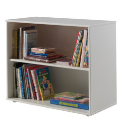 Vipack Bibliothèque 2 niveaux Pino Bois Blanc