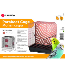 FLAMINGO Cage à perruches Mona 50x34x65 cm Cuivre