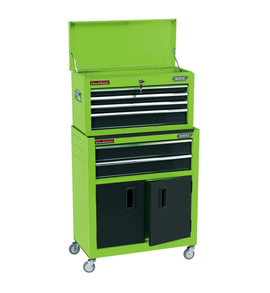 Draper Tools Armoire et coffre à outils combi 61,6x33x99,8 cm Vert