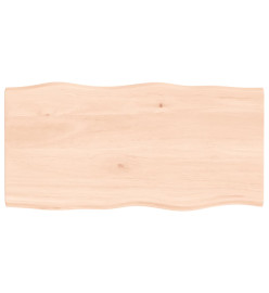 Dessus de table bois chêne massif non traité bordure assortie