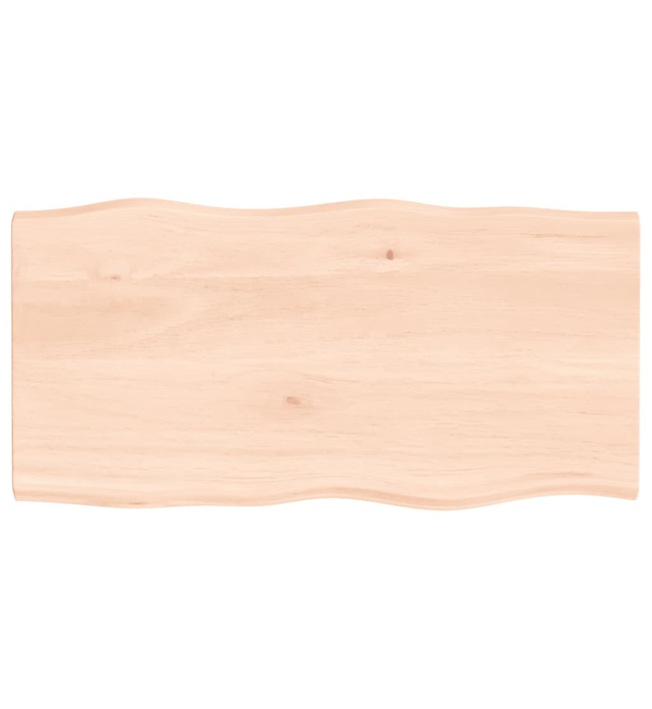 Dessus de table bois chêne massif non traité bordure assortie