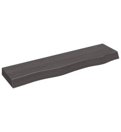 Étagère murale gris foncé 80x20x6 cm bois chêne massif traité