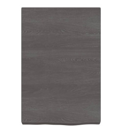 Étagère murale gris foncé 40x60x6 cm bois chêne massif traité