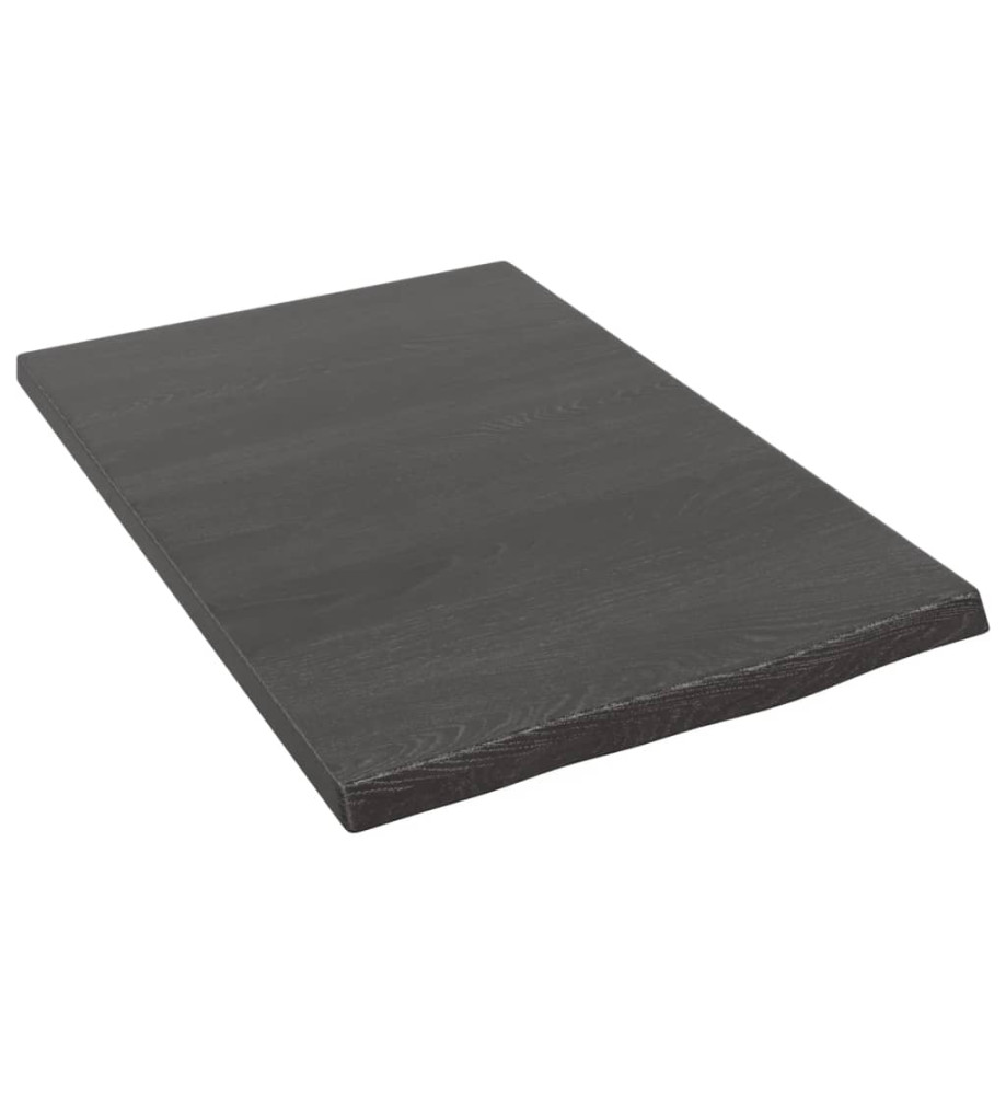 Étagère murale gris foncé 40x60x2 cm bois chêne massif traité