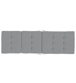 Coussins de chaise longue lot de 2 gris tissu oxford