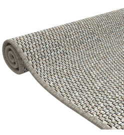 Tapis de couloir aspect sisal taupe 80x150 cm