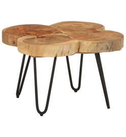 Table basse 36 cm 4 troncs bois d'acacia massif