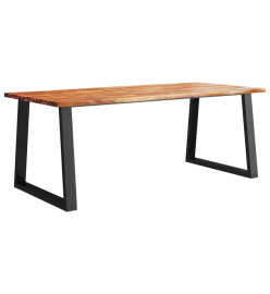 Table à manger 200x90x75 cm bois d'acacia solide à bord vif