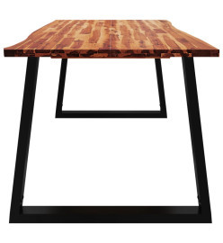 Table à manger 200x90x75 cm bois d'acacia solide à bord vif