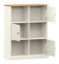 Bibliothèque VIGO blanc 90x35x114,5 cm bois massif de pin