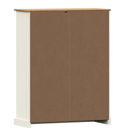 Bibliothèque VIGO blanc 90x35x114,5 cm bois massif de pin